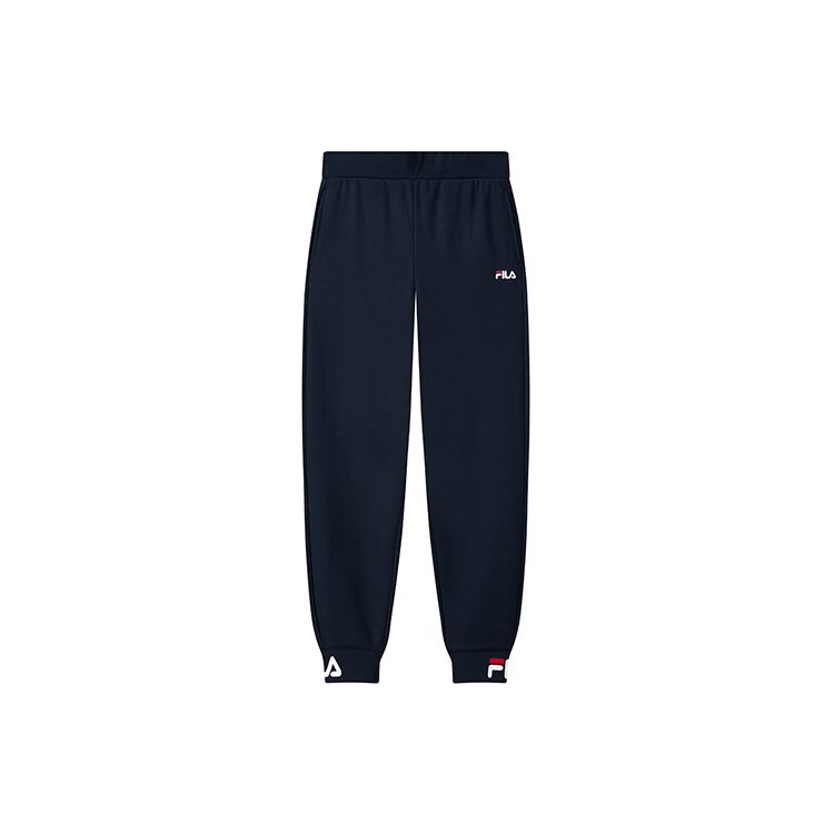 

FILA Hip Hop Street Embroidered Logo Tapered Cotton Mid-Rise Fitted Straight-Leg Drawstring Pants Knitted Sports Pants Autumn F51W128615FNV S