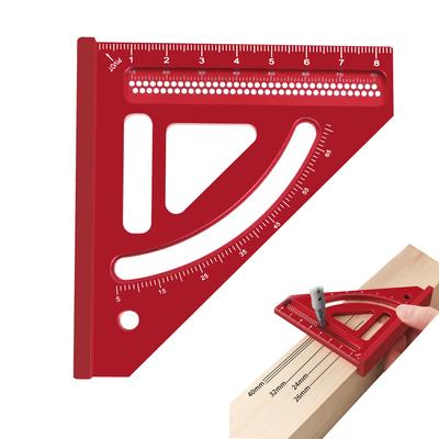 Multi-Angle Triangle Ruler Measuring Ruler Aluminum Alloy Woodworking Protractor Miter Square Marking Ruler Angle Ruler