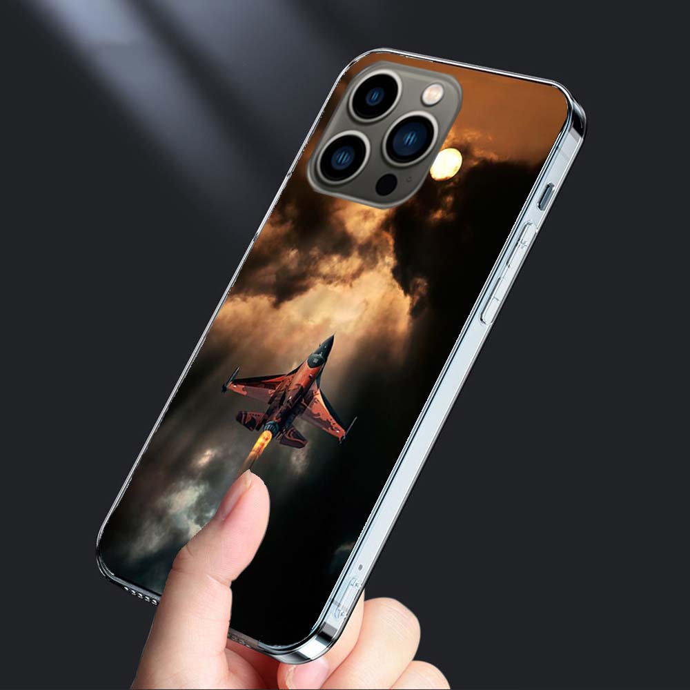 

Black Sky Jet Fighter Phone Case For Apple Iphone 16E Capa 15+ 14 Plus 17 Air 16 Pro Max 12 Pro Cute 13 Mini Cover iPhone 14 Pro Max