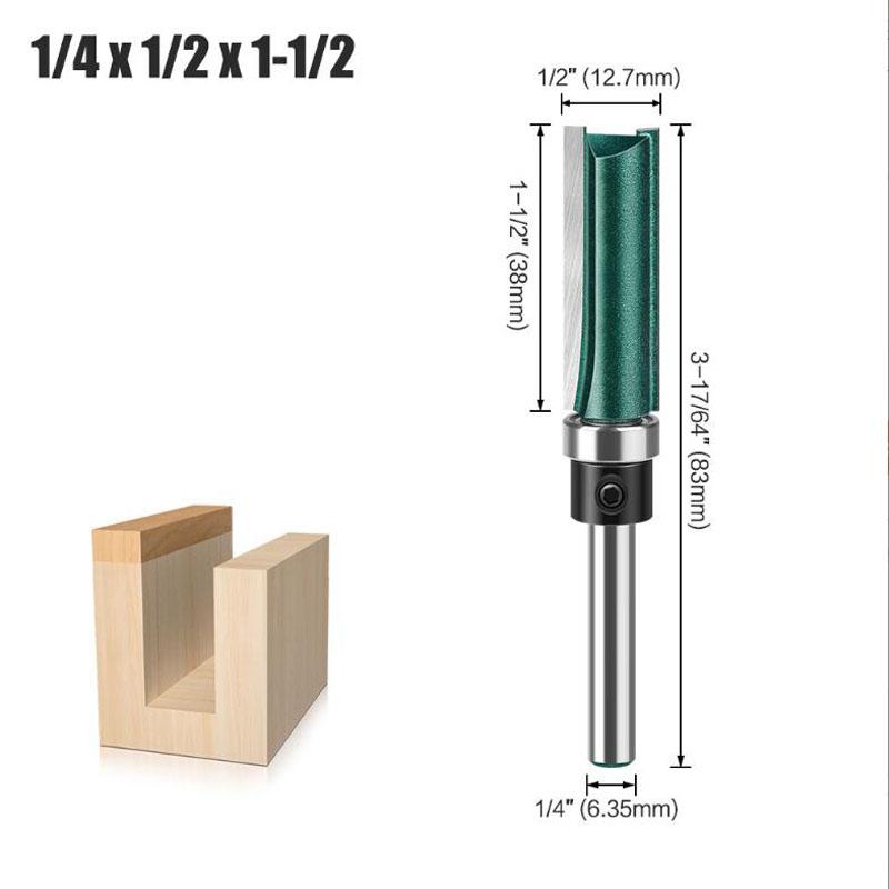 1/4 zoll 6mm Schaft Fräser Router Bit Trimmen Holz Fräser Dual Klingen