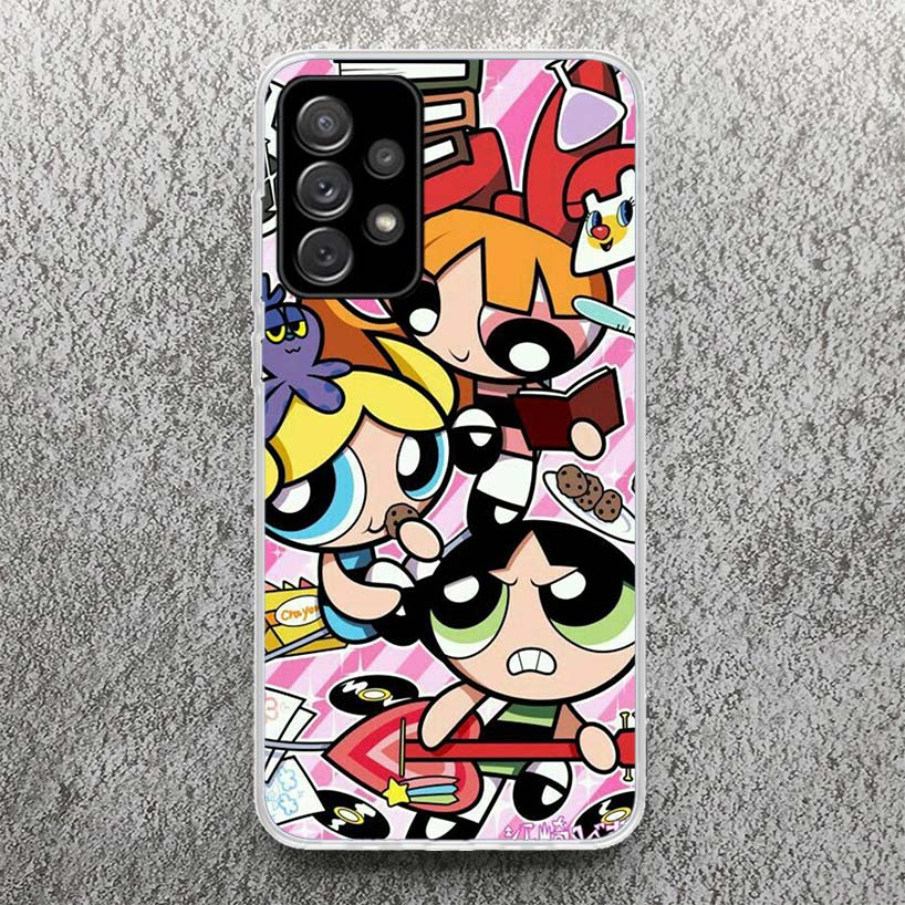 Cartoon P-Powerpuff-Girls Phone Case for Samsung Galaxy A16 A15 A14 A13 A56 A55 A54 A53 A36 A35 A34 A33 A26 A25 A24 A23 A05S A14