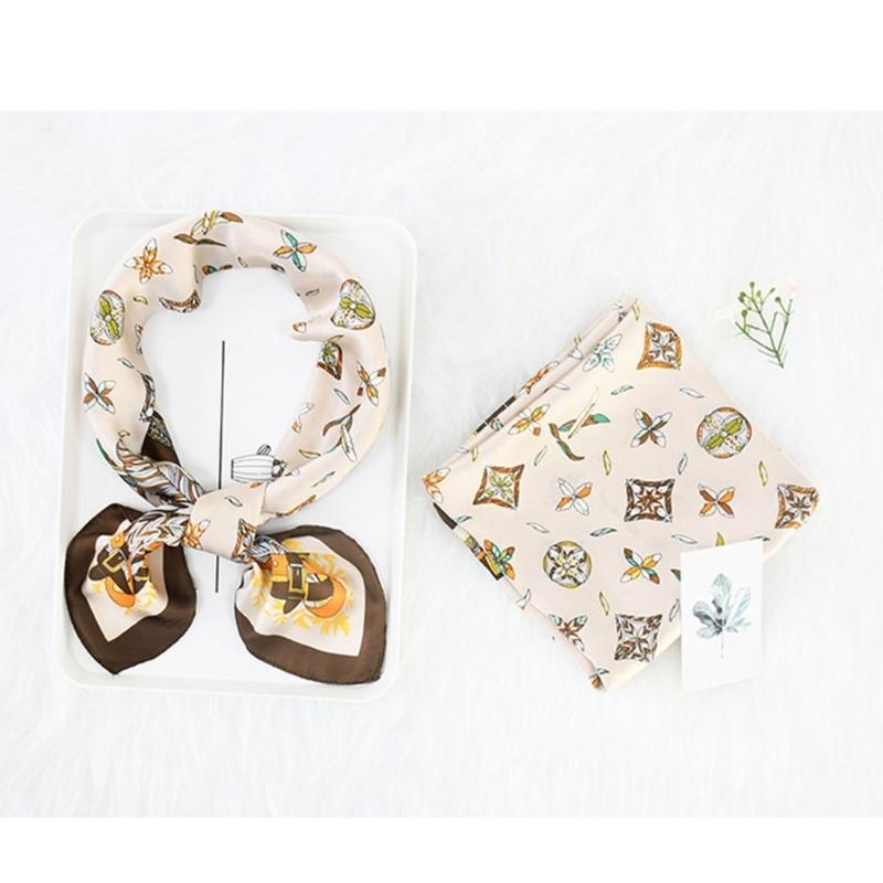 Trendy Handkerchief Scarf, Silk Feeling, Soft and Comfortable, Suitable for Hiking, Camping Multipurpose Neck Scarves