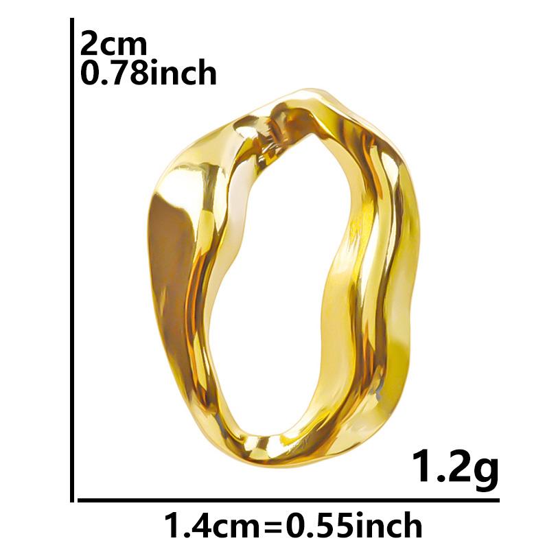 6 Stück/Los Unregelmäßige Geometrische Hohlverbinder Anhänger Edelstahl Charms Für Schmuckherstellung Zubehör Goldfarbe Oval Rund