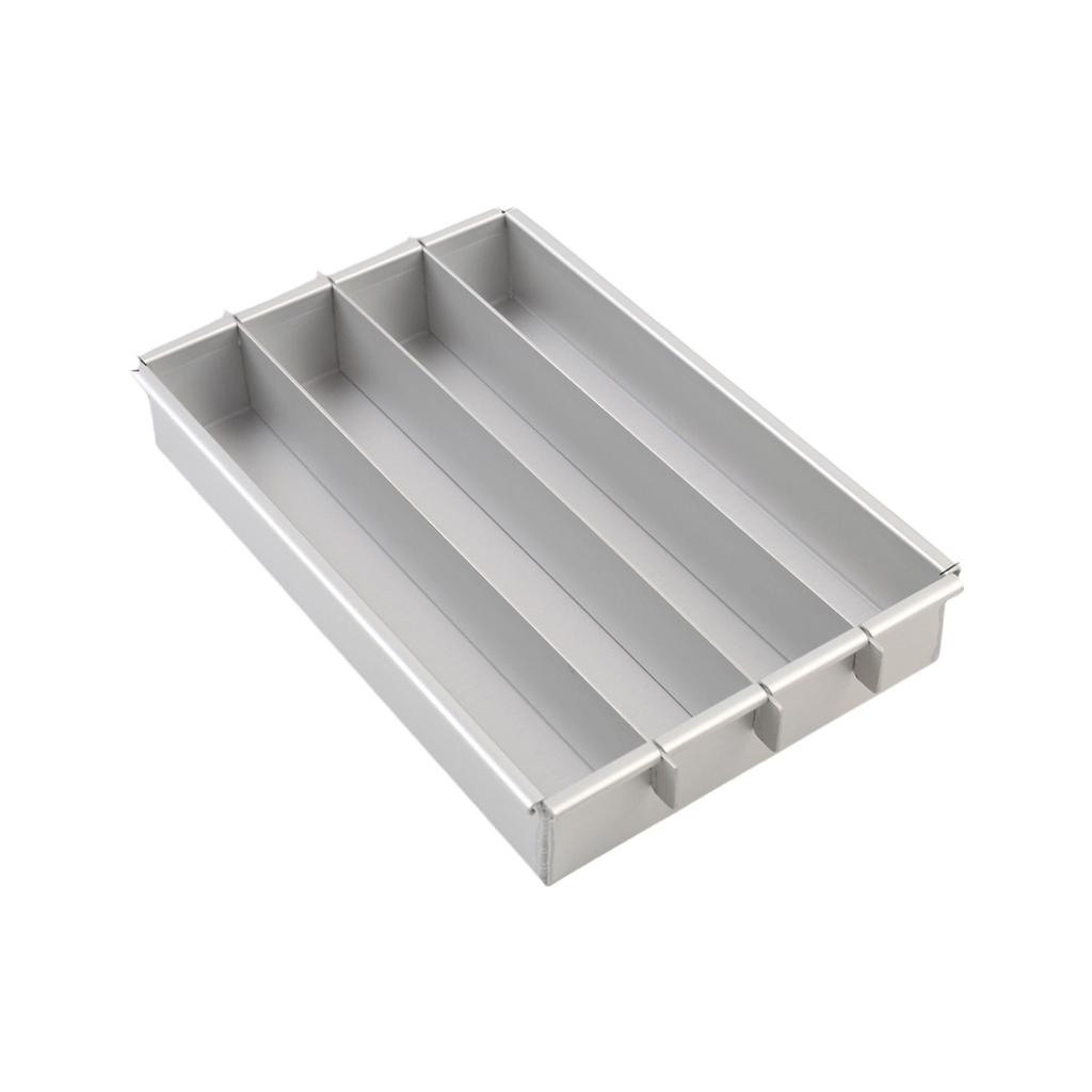 Aluminiowa Forma do Ciasta Battenberg z Wyjmowanymi Przegródkami Równomierne Rozprowadzanie Ciepła Formy do Ciasta na Precyzyjne Prostokątne Ciasta