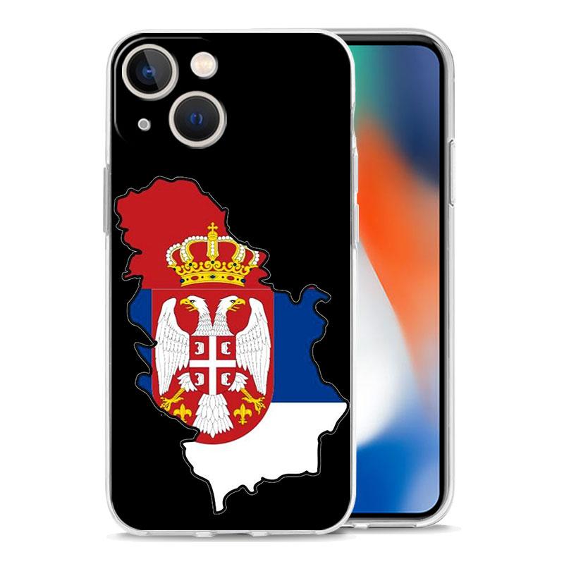 Phone Case For iPhone 17 Cases iPhone Air 16 15 12 13 14 Pro Max 7 8 Plus 16Pro iPhone11 Soft Cover Serbia flag Badge