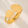 Vintage Irregular Wide Cuff Bangles Hip Hop Metal Spring Bangles Punk Gold copper Color Geometric Bangles For Women Men