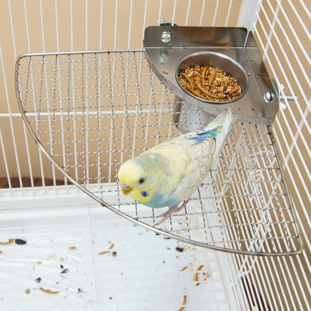 

Triangle Bird Water Dispenser Stainless Steel Bird Food Container Bird Supplies