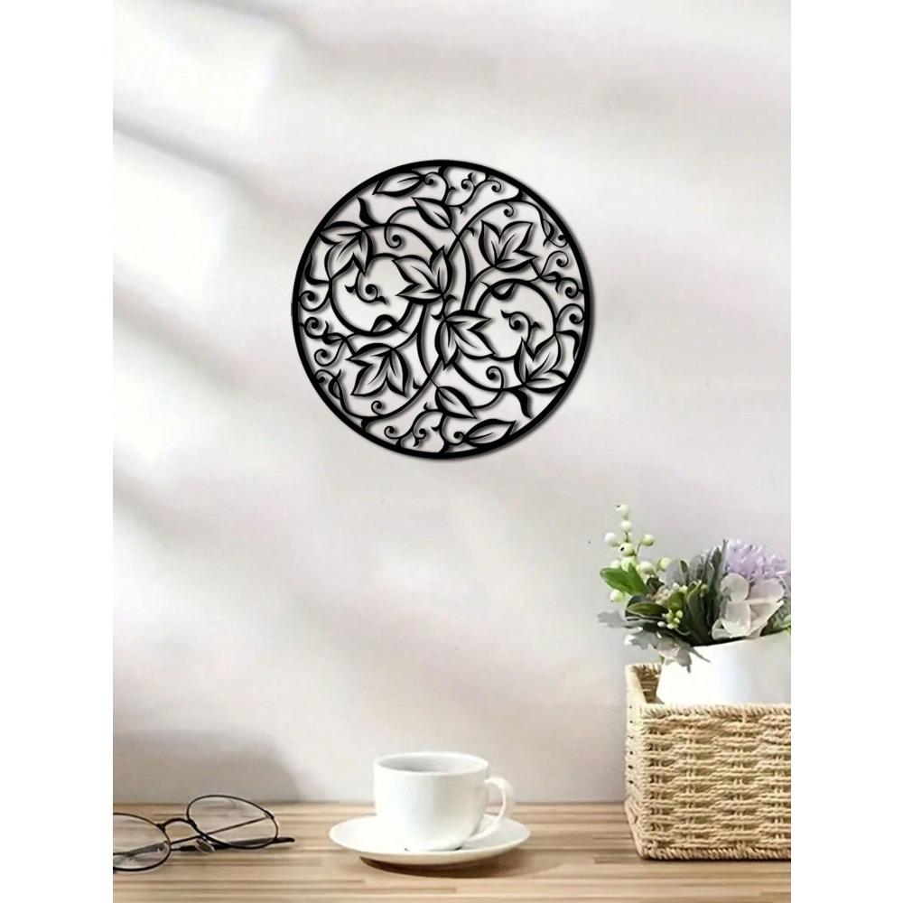 Black Iron Mandala Wall Art Bohemian Home Decor Metal Sculpture Spiritual Gift for Yoga Studio Indoor Outdoor