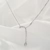 925 Sterlingsilber Wassertropfen Quaste Halskette Damen Schlicht Leichter Luxus Geometrische Schlüsselbeinkette