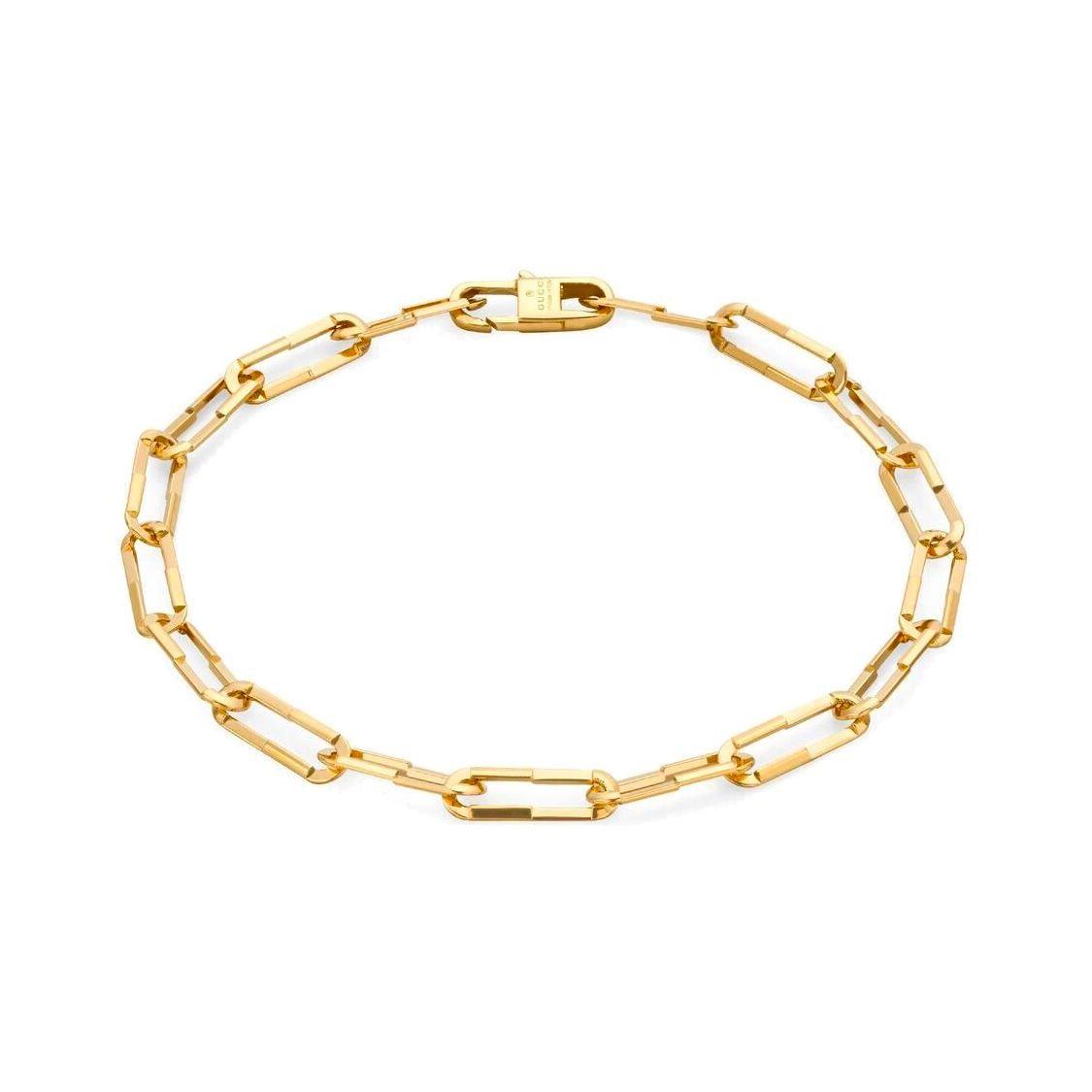 

Gucci Link To Love Series Geometric Shape Shiny 18K Gold Bracelet Women bracelet 744562J85008000 Basic Packaging-Velvet Box (Random Color),18