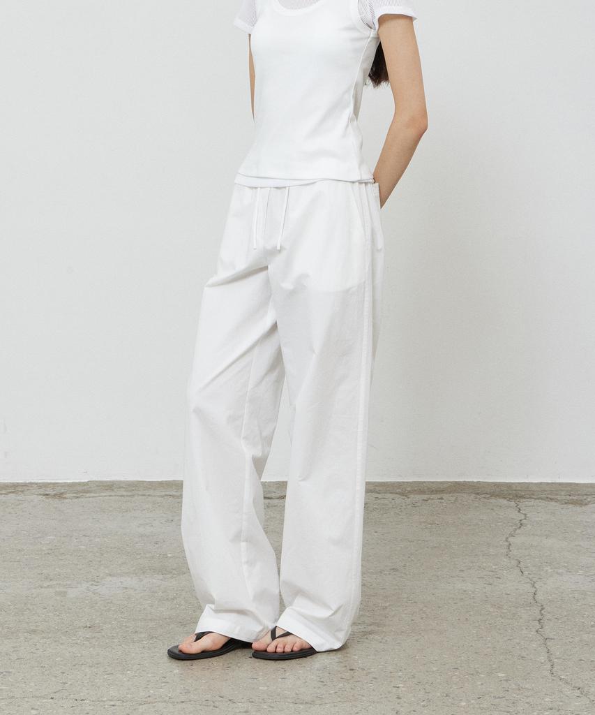 NOTIA Cotton Banding Pants - White