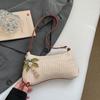 Single-shoulder Underarm Trendy Woven Cherry Style Beach Tote Bag for Women