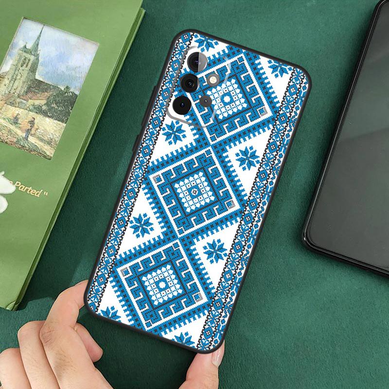 Ukrainian Pattern Soft Cover For Samsung Galaxy A54 A53 A73 A13 A71 A51 A14 A52 A32 A12 A22 A52S Back Case