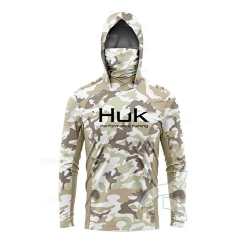 Neue HUK Outdoor-Sport Kapuzenmaske Angelanzug Leichter Sonnenschutz Langarm Luya