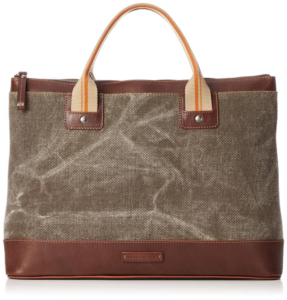 Canvas Business Tote Bag Dark Brown [Toscanera] 1522-TV