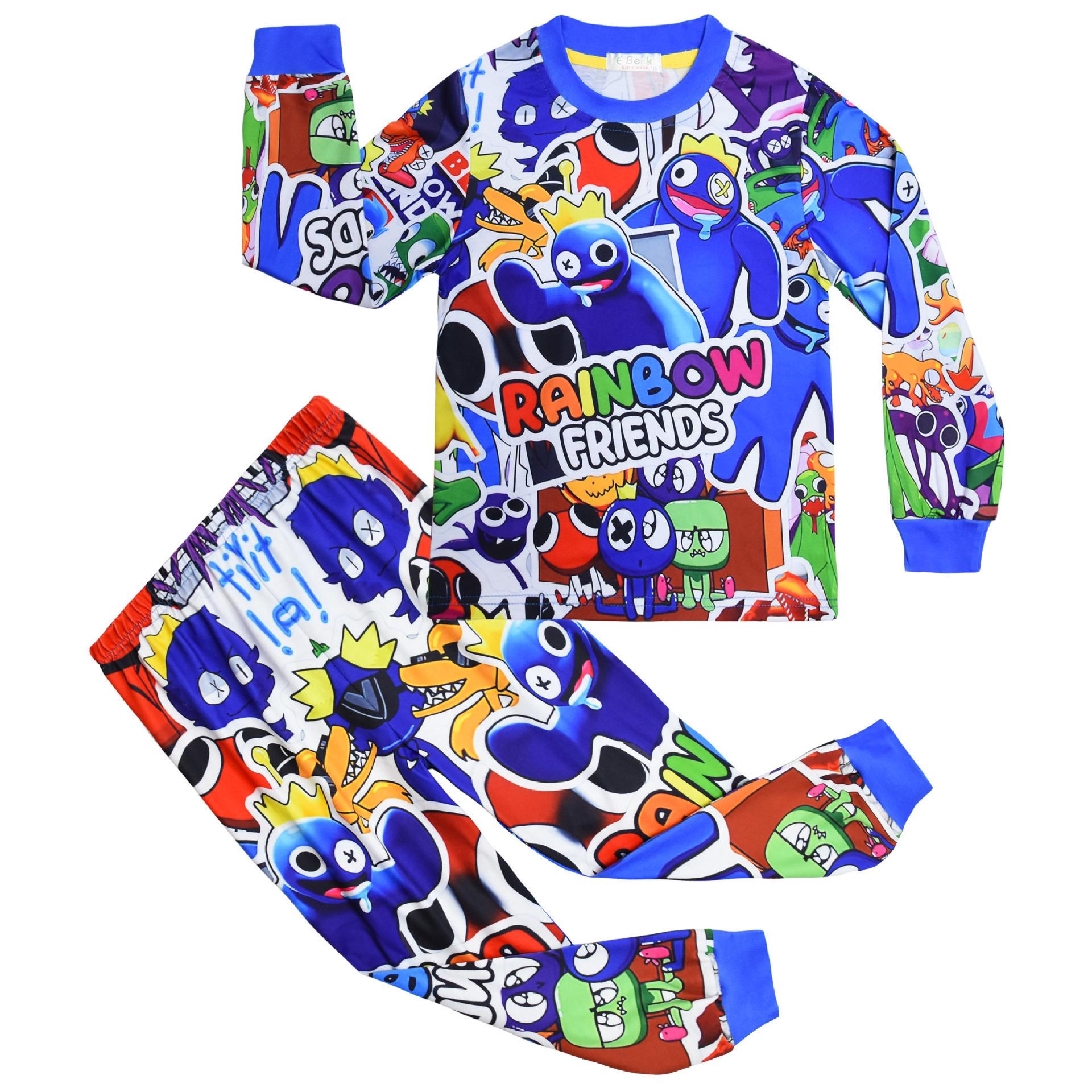 

Cartoon Digital Printing Clothing, Medium And Large Children S Long-Sleeved Loungewear Set 7731 110