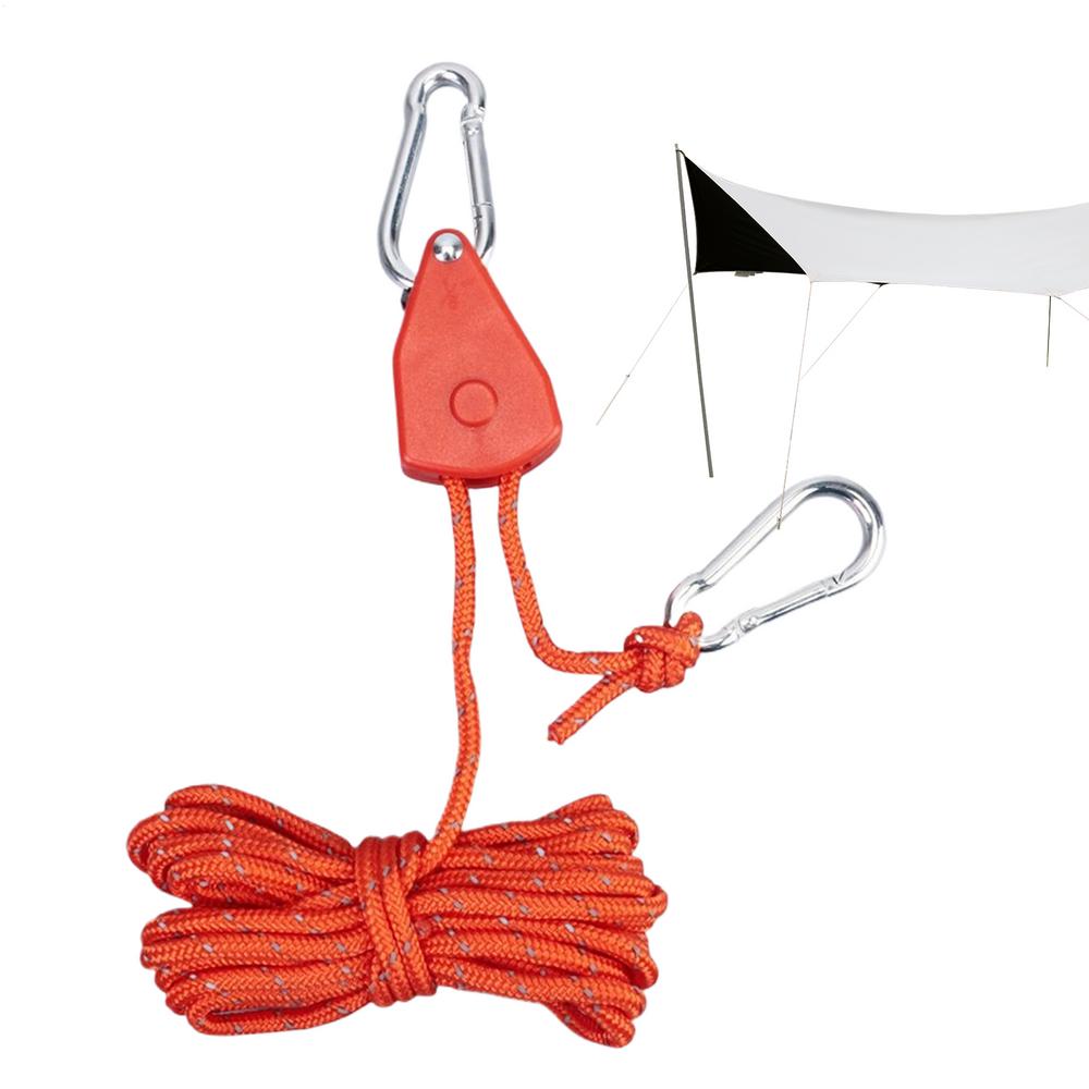 Tent Rope Tie Downs Heavy-Duty Rope Hanger Heavy-Duty Adjustable Lock Ratchet For Garage Lights Cargo Various Lashing Grow Tents