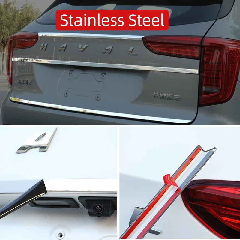 Stainless Steel Car Tailgate Fram Cover Case Trim Strip Sticker For Haval Jolion 2022 2023 External Decoration