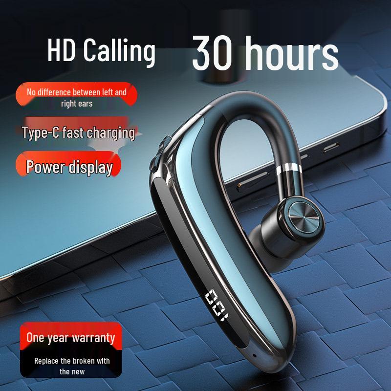 Single Ear Wireless Bluetooth Ear-Hook Headphones for Driving, Compatible with Huawei, Vivo, Apple, Oppo, Xiaomi