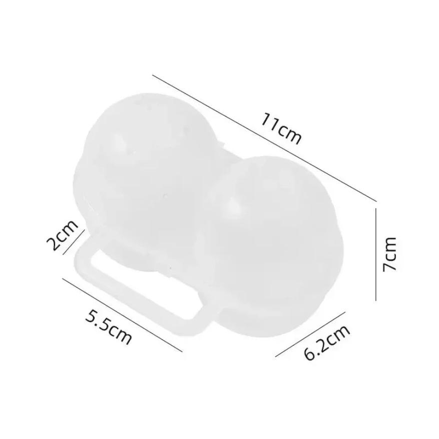 2pc 2-Cell Outdoor Portable Egg Box PlasticTray Refrigerator Egg Storage Box Shock-absorbing and Anti Drop