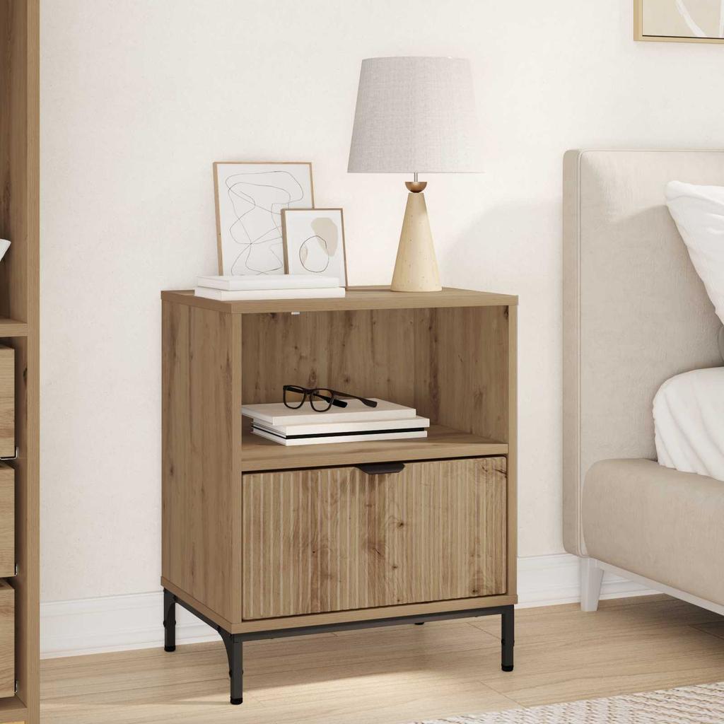 Nightstand Artisan Oak 49 X 36 X 61 Cm Particleboard