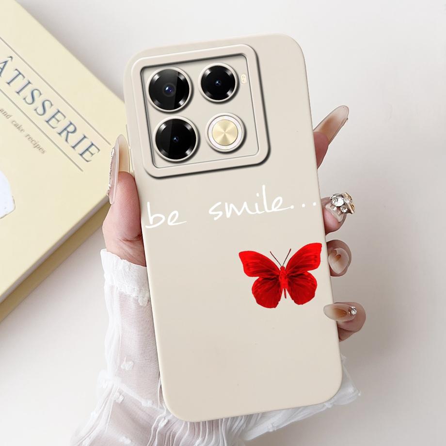 Soft TPU Candy Silicone Phone Case For Infinix Note 40 Pro Plus Note 40 4G 5G Back Cover Note40 4G Bumper Flower Girl Fashion