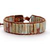 Imperial Stone Amazon Bohemian Leather Rope Handmade Beaded Wrapped Bracelet