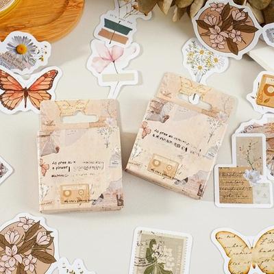 46 Stück Kostenlos wie eine Blume Serie Dekorativer Frischer Klebeetikett Aufkleber Kreative Blume Zelt Dekoration Versiegelungsaufkleber