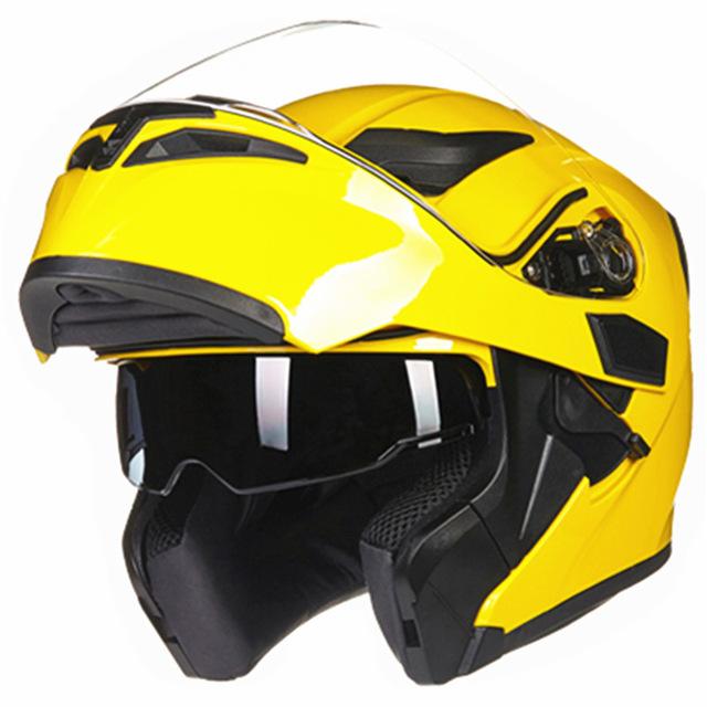 Kask motocyklowy z podwójną soczewką Zmywalny kask o aerodynamicznej konstrukcji