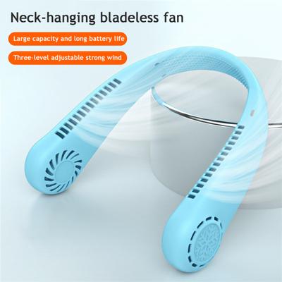 Ventilatore da collo Yousheng, Ventilatore portatile sospeso leggero senza pale, Ventilatore a mani libere con design regolabile a 3 velocità, Lunga durata della batteria, Personale