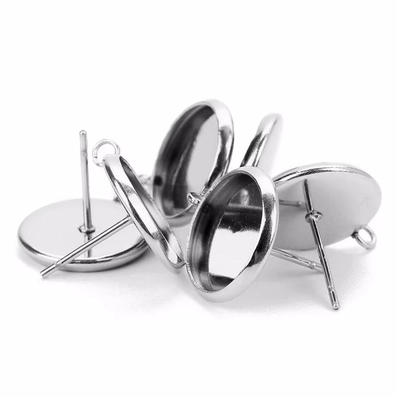 10 pièces/ensemble Base de montage Boucles d'oreilles Simplicité DIY Multicolore Monture de boucles d'oreilles Hypoallergénique Ensemble de base pour boucles d'oreilles DIY