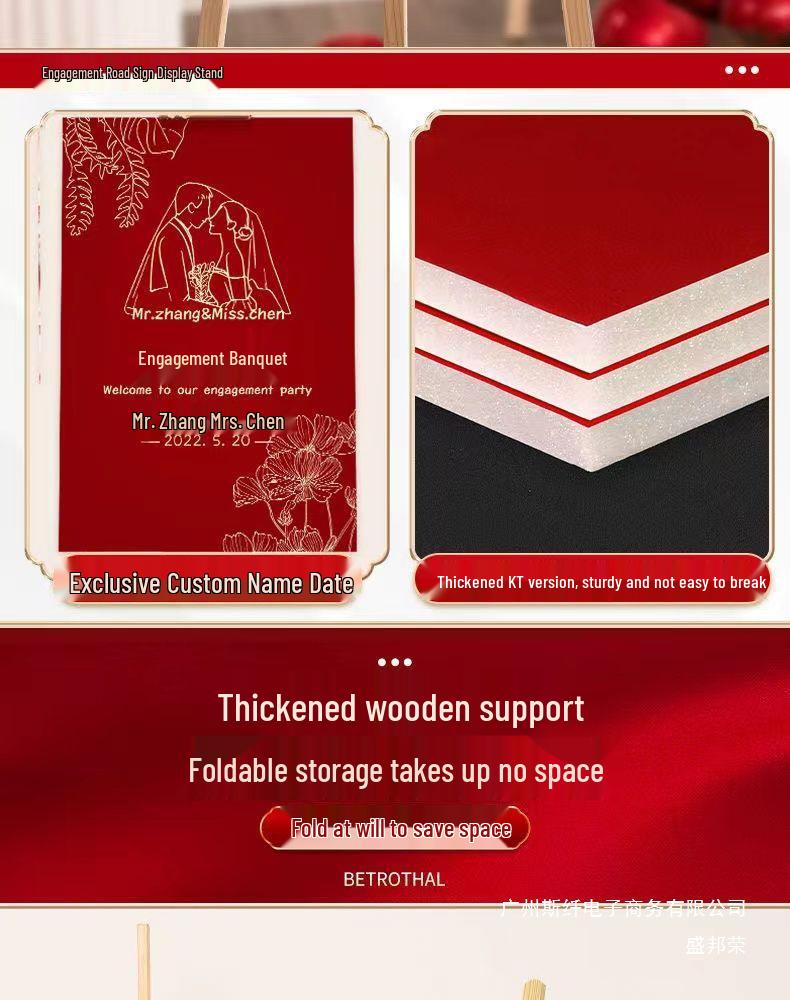 Welcome Sign Engagement Wedding Ceremony Decoration Guide KT Board
