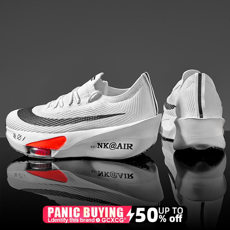 

Кроссовки для бега Специальные кроссовки для марафона с воздушной подушкой для мужчин и женщин Спортивные дышащие легкие удобные нескользящие кроссовки для женщин 39 белый