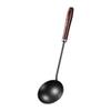 Creative Iron Wood Long Handle Spoon Non Stick Handmade Frying Spoon Anti-Scalding Eggs Dumplings Spoon Kitchen Cooking Tool