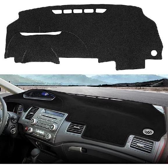 SKYLOTEC Dashboard Mats Dash Covers Pad Compatible With Honda Civic 9Th Gen 2012 2013 2014 2015 Dash Carpet Protector
