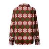 Women's Shirt Blouse Christmas Print Button Long Sleeve Casual Basic Shirt Collar Regular Top