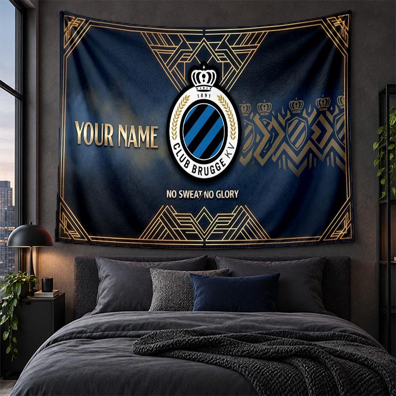 Personalized Tapestry Wall Hanging Club Brugge FC Pattern Art Background Cloth
