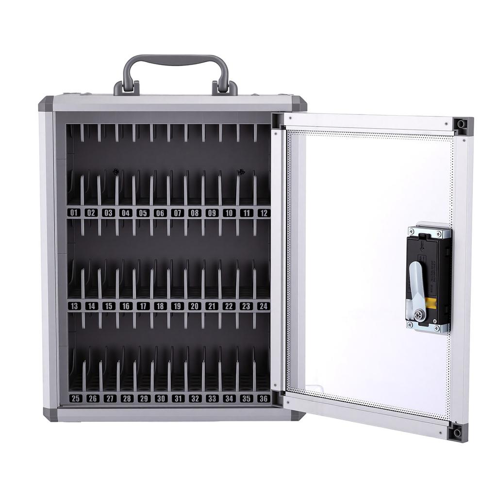 36 Compartments Phone Lock Box Portable Wall Mountable Storage Electronic Password Phone Box for Office School