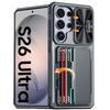 For Galaxy S26 Ultra Case Wallet-Full Body Protective with Card Holder(4 Cards) Camera Cover  Kickstand for Women  Men-Gray