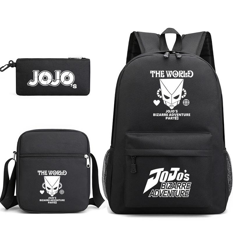 Anime Oo'S Wonderful Adventure Peripheral Schoolbag Pencil Bag + Diagonal Hanging Bag + Backpack Three-Piece Set