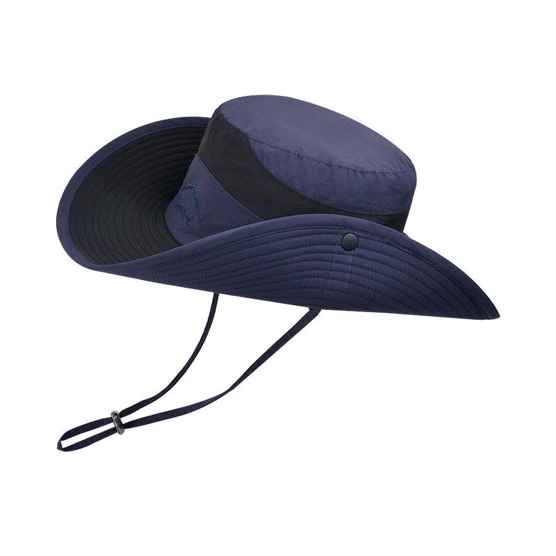 New bucket hat spring and summer outdoor sun hat men's mountaineering fishing quick-drying waterproof big eaves hat children