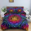 Set Copripiumino Mano di Fatima King Size Nero Dorato Set Biancheria da Letto Lusso Stampa Mano d'Oro di Fatima Boho Hippie 2/3pz Copripiumino
