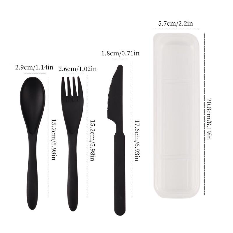 Abay Portable Wheat Straw Cutlery Set