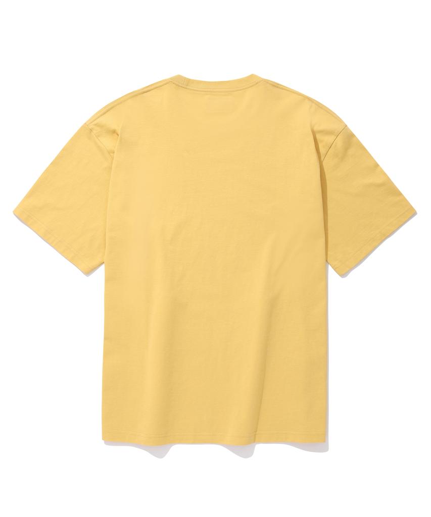 COLUMBIA UNIVERSITY New York Arch Logo S/S T-Shirts Vintage Yellow