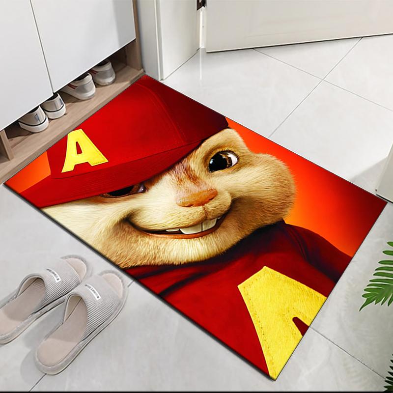 Tapete com Estampa de Alvin e os Esquilos para Cadeira de Escritório Sala de Estar Quarto Cozinha Decoração de Ambientes Presentes