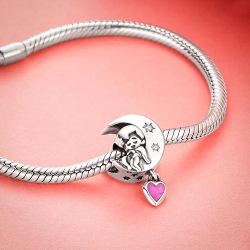 New Copper Beads Baby Bottle Charms Fit Original Bracelet Trinket For Women Diy Fashion Jewelry Making