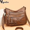 Sacs à main et sacs à main Vintage en cuir Pu pour femmes, sacs à main de luxe de bonne qualité, Design multi-poches, sacs à bandoulière pour dames