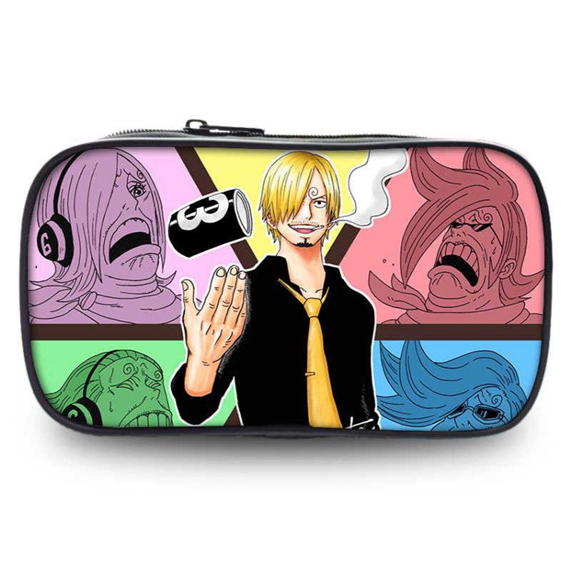 One Piece Monkey D. Luffy Pattern Pencil Case Makeup Bag Pen Bag Student Big Capacity School Supplies Zipper Pencil Pouch