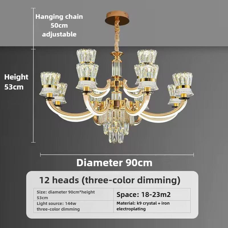 Crystal Chandelier Living Room Light Modern Simple Atmosphere Bedroom Dining Room Light Living Room Chandelier