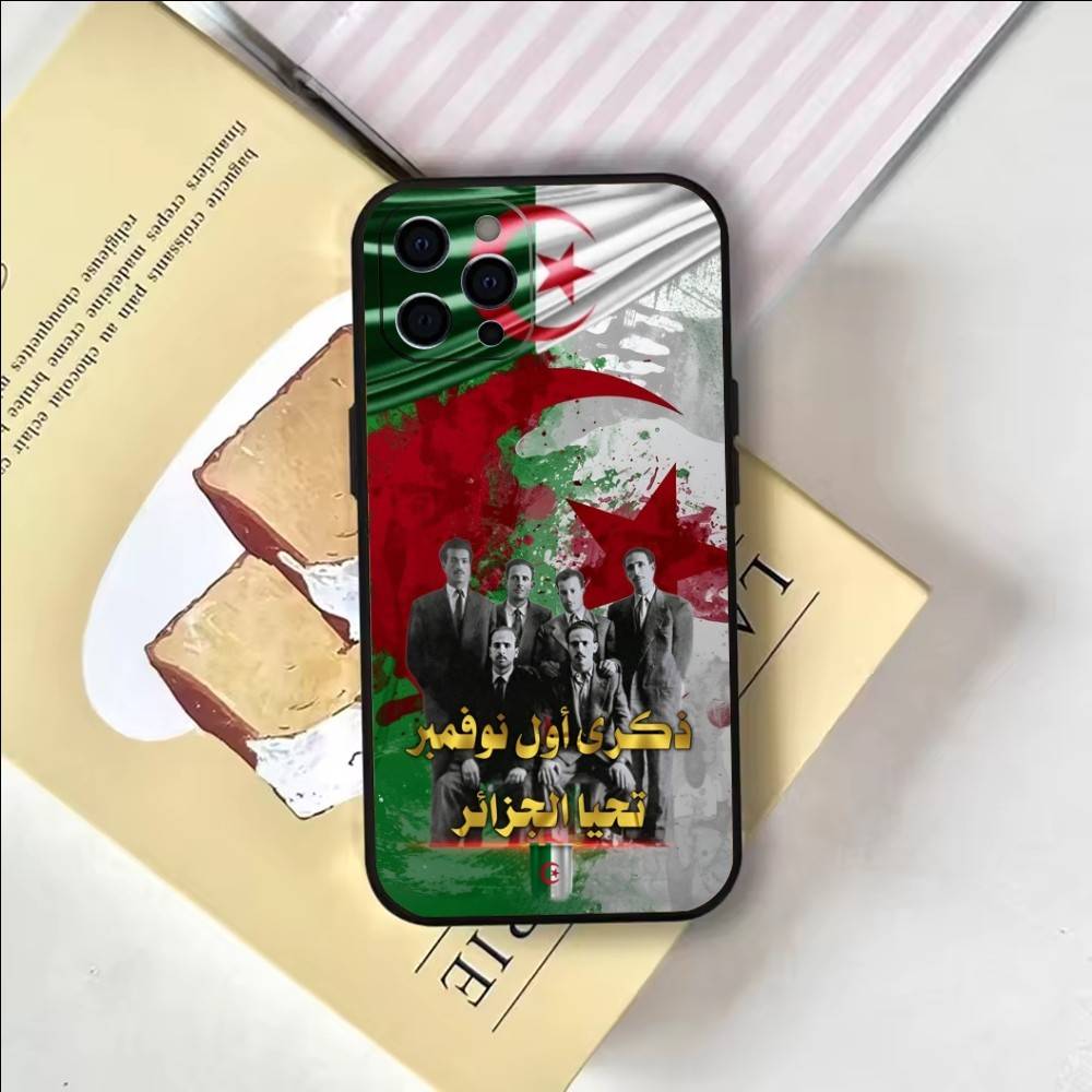Flag of Algeria Phone Case For iPhone 17, 16,15,14,13,12,11 Plus,Pro Max, Others Soft Black Cover iPhone11PROMAX